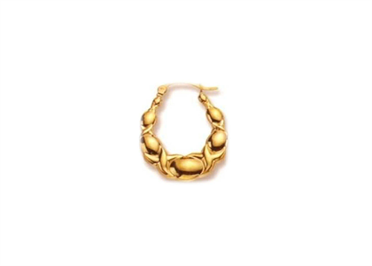 Gold Plated | Basket Hoop Earrings